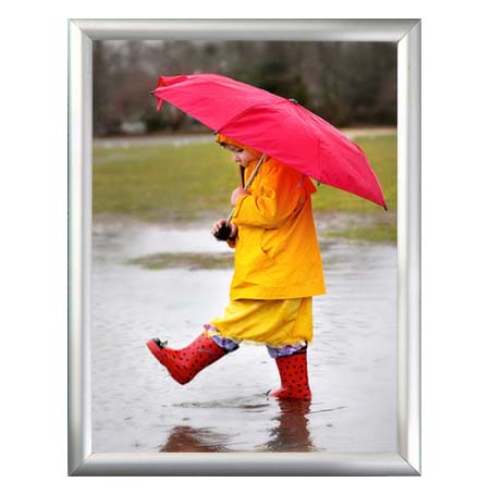 8.5 x 11 Snap Frame 1 Inch Wide - Fast Change Aluminum Photo Frame with Silver Metal Border | Budget Friendly Wall Display for Home, Office & Retail | Quick Shipping US Stock