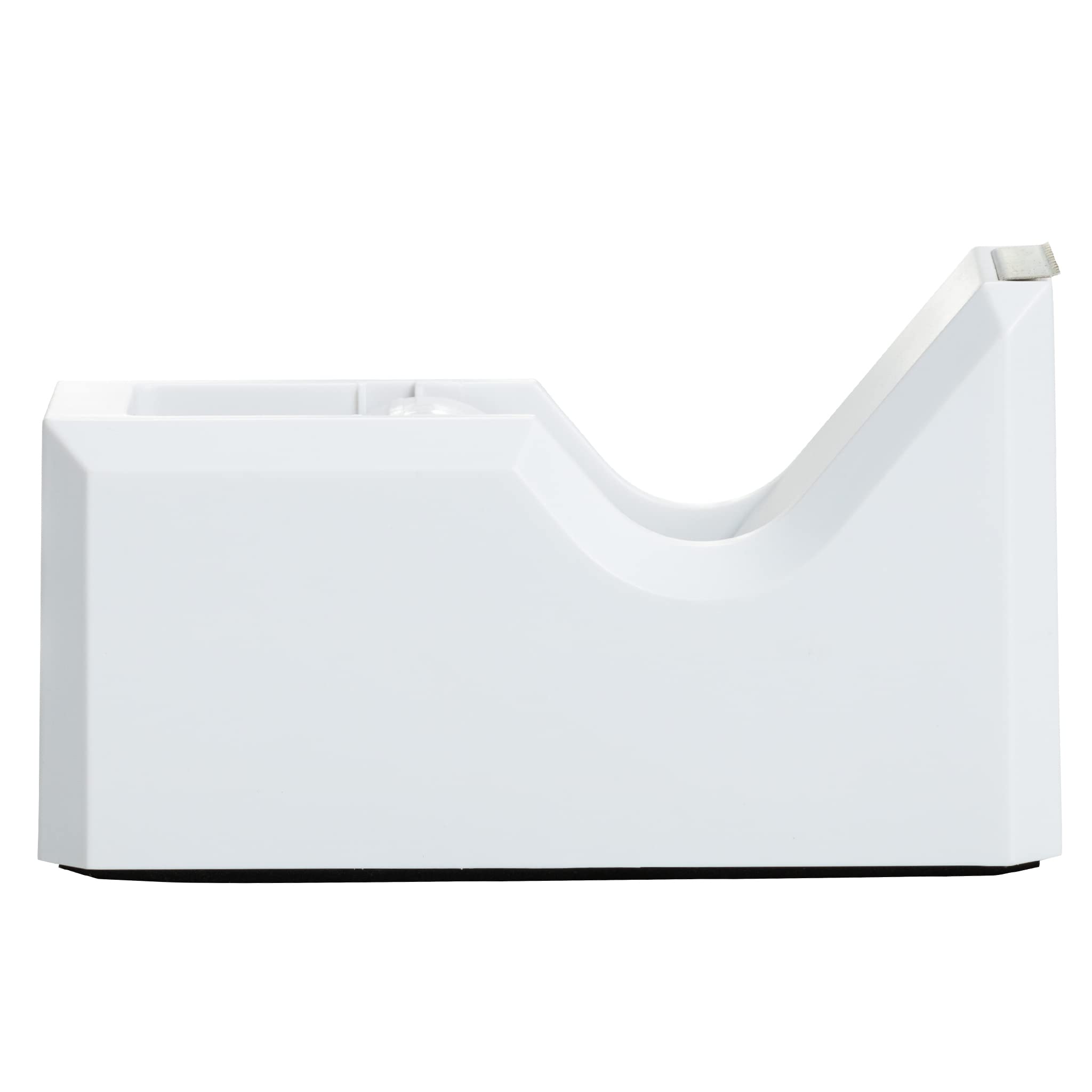 Colorful White Desk Tape Dispenser for Office & School Use - JAM PAPER Single Tape Holder for Crafting, Wrapping & Organization