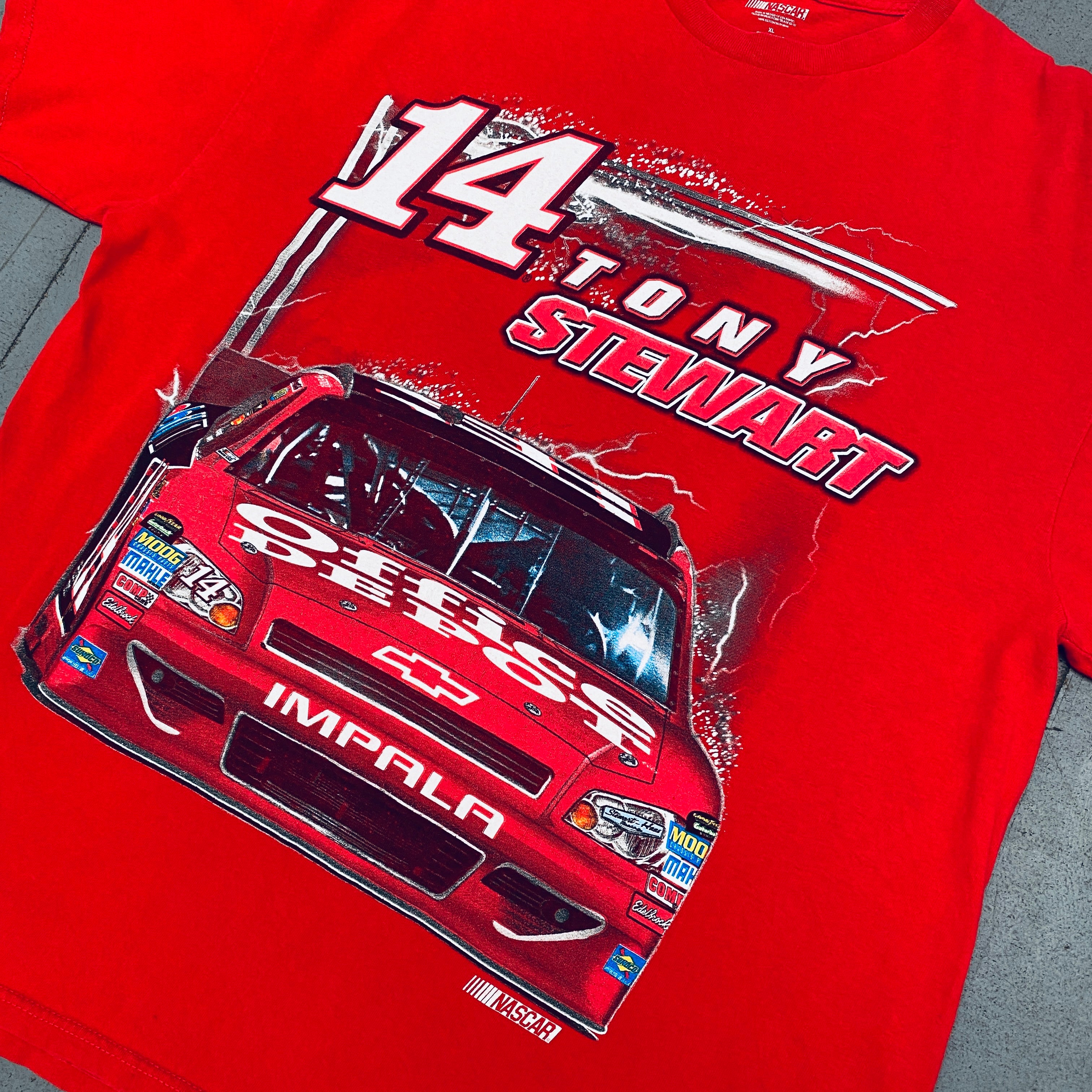 NASCAR Tony Stewart All Over Print T-Shirt XL - Officially Licensed Racing Fan Apparel for Men - Perfect for Race Day, Gifts & Casual Wear