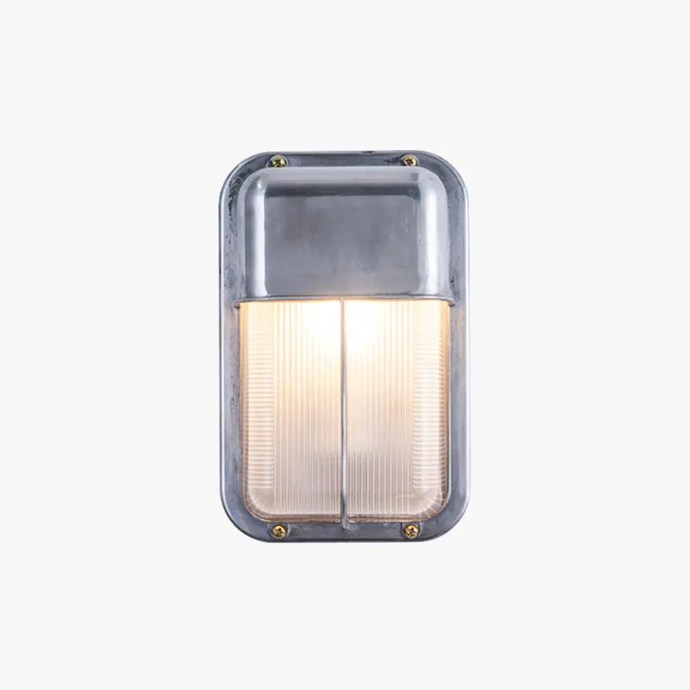 Modern Geometric Silver Industrial Outdoor Wall Lights - Waterproof & Durable for Patio, Garden, Porch, and Exterior Home Lighting