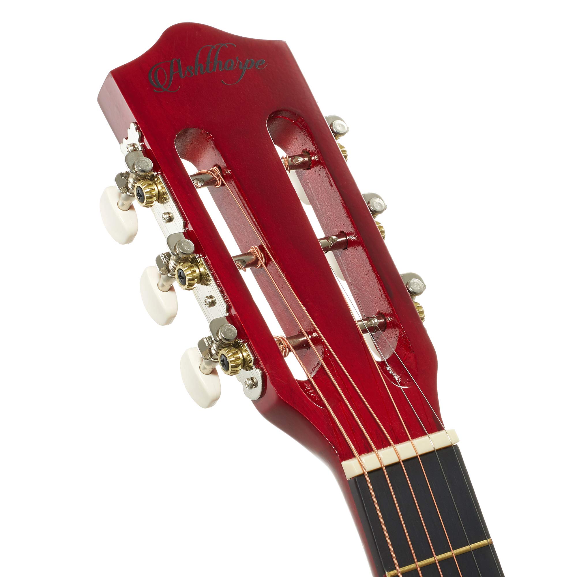Ashthorpe 30-inch Beginner Acoustic Guitar Starter Kit (Red) - Includes Gig Bag, Strings, Strap, Tuner & Picks - Perfect for Kids, Teens & Adult Beginners Learning Guitar at Home, School or Camp