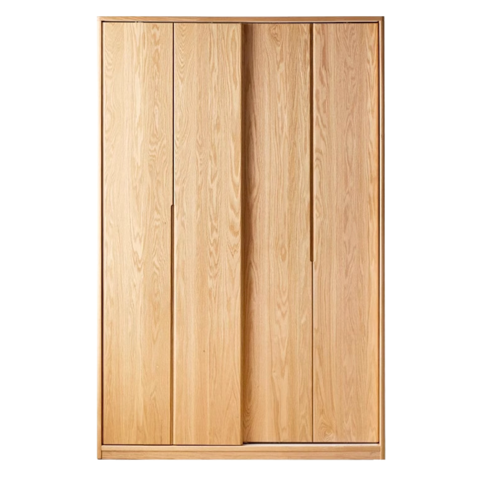Solid Oak Wood Sliding Door Wardrobe - Durable & Stylish Closet Storage for Bedroom, Living Room, and Office Organization