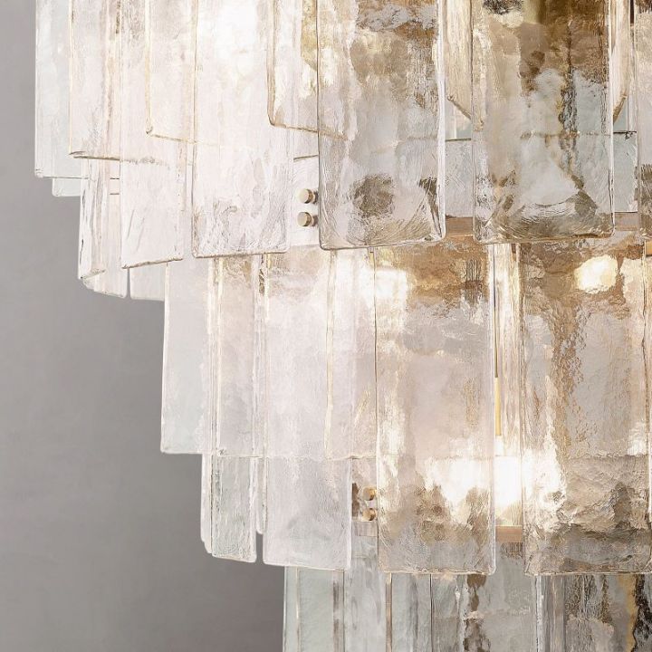 Corinna Multi-Layer Round Crystal Chandelier - 47 Inch Modern Ceiling Light Fixture for Dining Room, Living Room & Bedroom Lighting