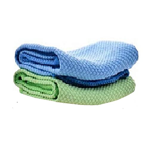 Premium Microfiber Glass Cleaning Cloth - Lint Free, Streak Free Polishing Towels for Windows, Mirrors & Stainless Steel - Super Absorbent Quick Drying (30x30cm, 2-Pack) - Perfect for Cars, Home & Office Cleaning