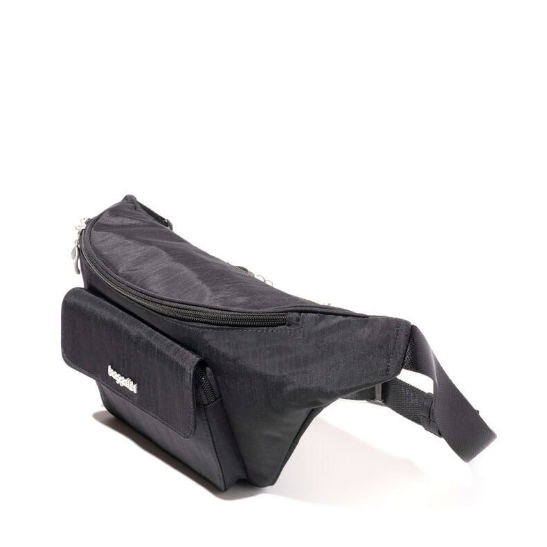 Baggallini Modern Everywhere Belt Bag Sling - Adjustable Waist Strap (28-32.5 Inches) - Hands-Free Crossbody Bag for Travel, Shopping & Outdoor Activities