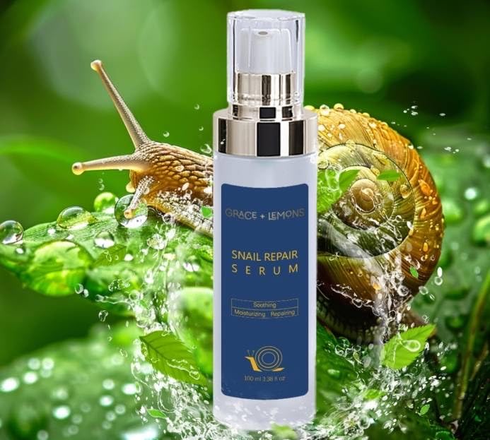96% Snail Mucin Repair Serum - Anti-Aging Face Serum with Collagen, Vitamin C & E, Centella Asiatica & Snow Mushroom Extract - Korean Beauty Skincare for Soothing Irritation, Reducing Dullness & Dryness - Perfect for Night Routine & Sensitive Skin Care