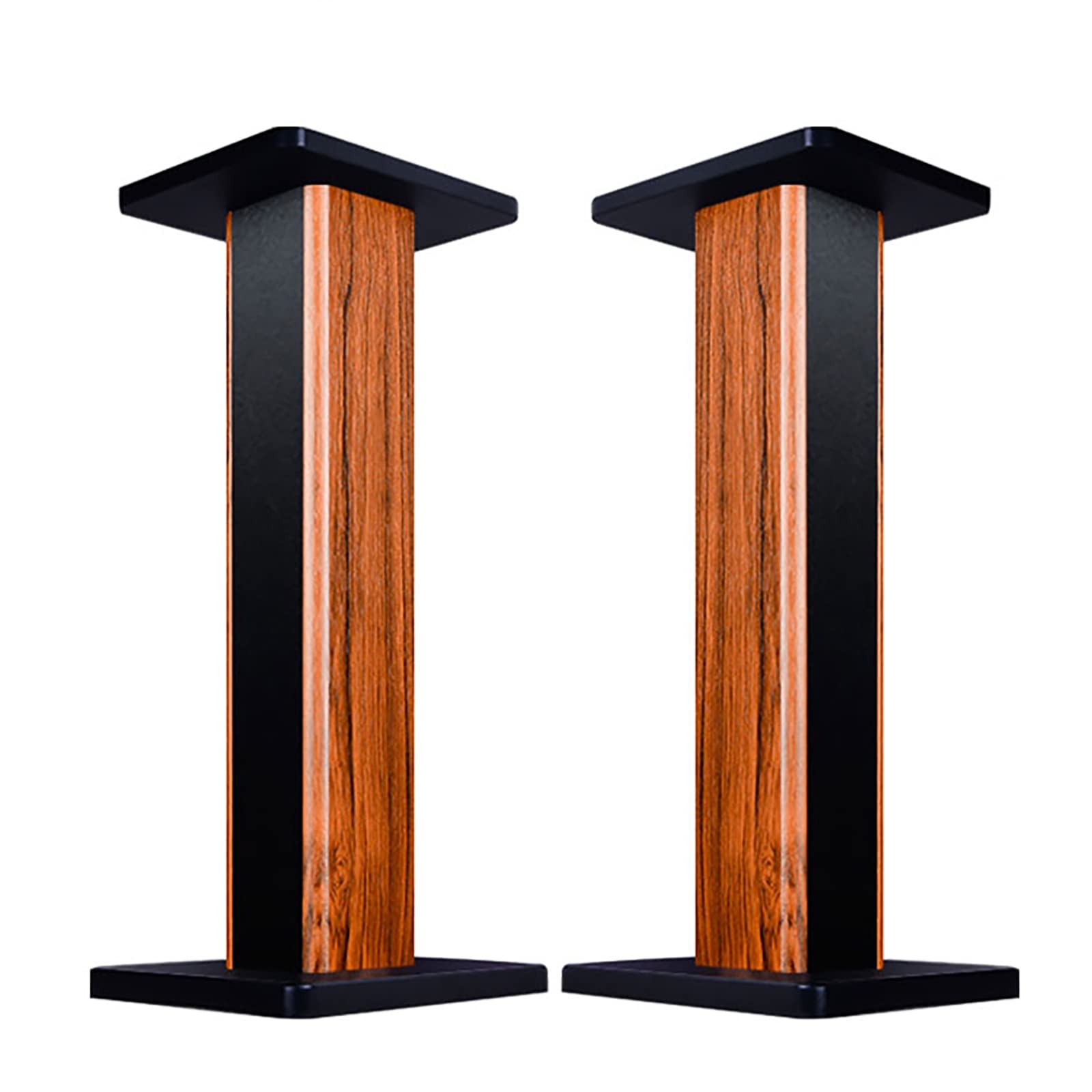 RAJYQODIS 2 Pack Wood Speaker Stands - 50cm Height, 11.4cm/4.48in Hollow Design for Sand Filling Tuning, Ideal for Home Theater, Bookshelf, and Studio Monitor Speakers