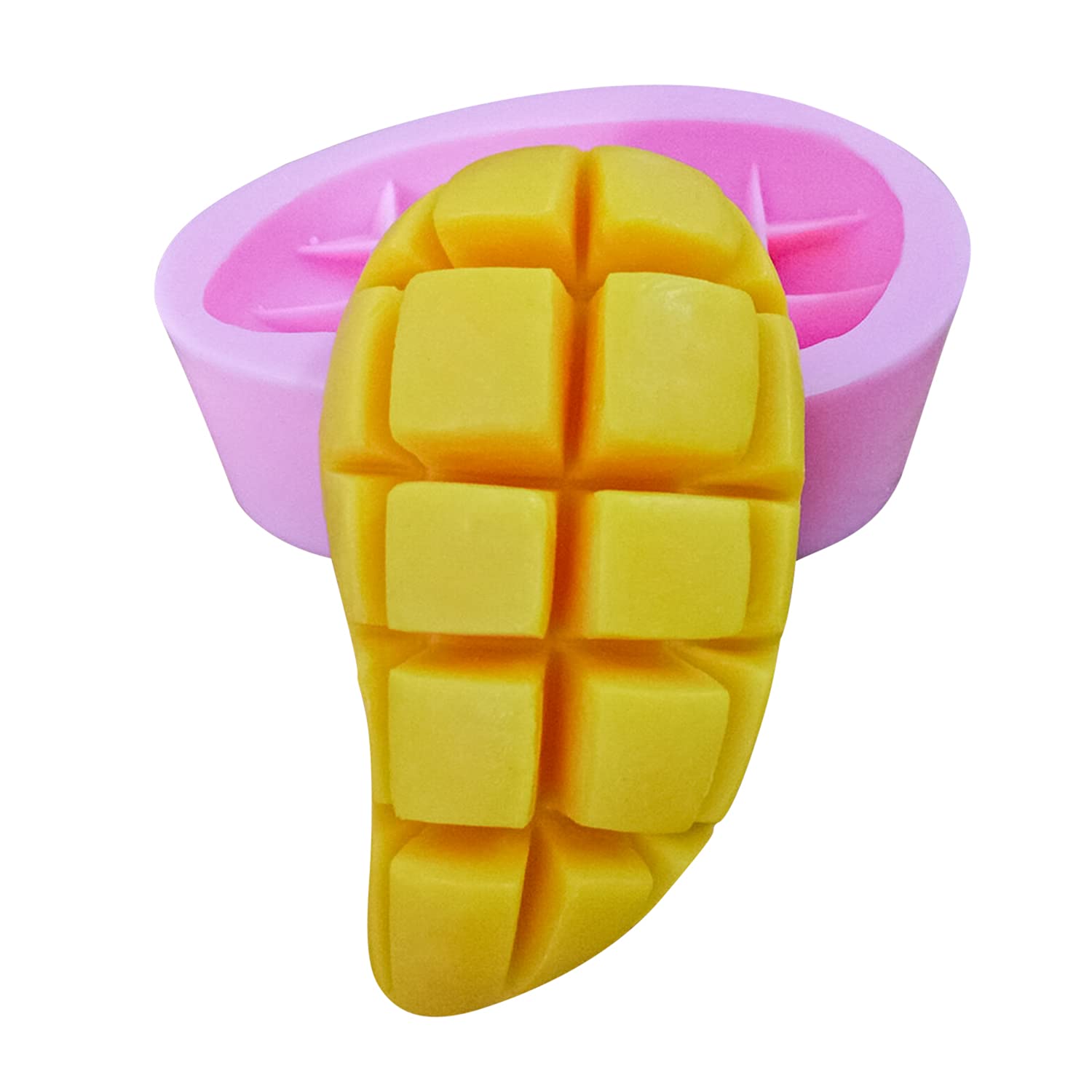 Premium Mango-Shaped Silicone Molds for Soap, Candles, Resin & DIY Crafts - 6 Pack Reusable Baking Molds for Home Decor, Bath Bombs, Wedding Favors & Art Projects