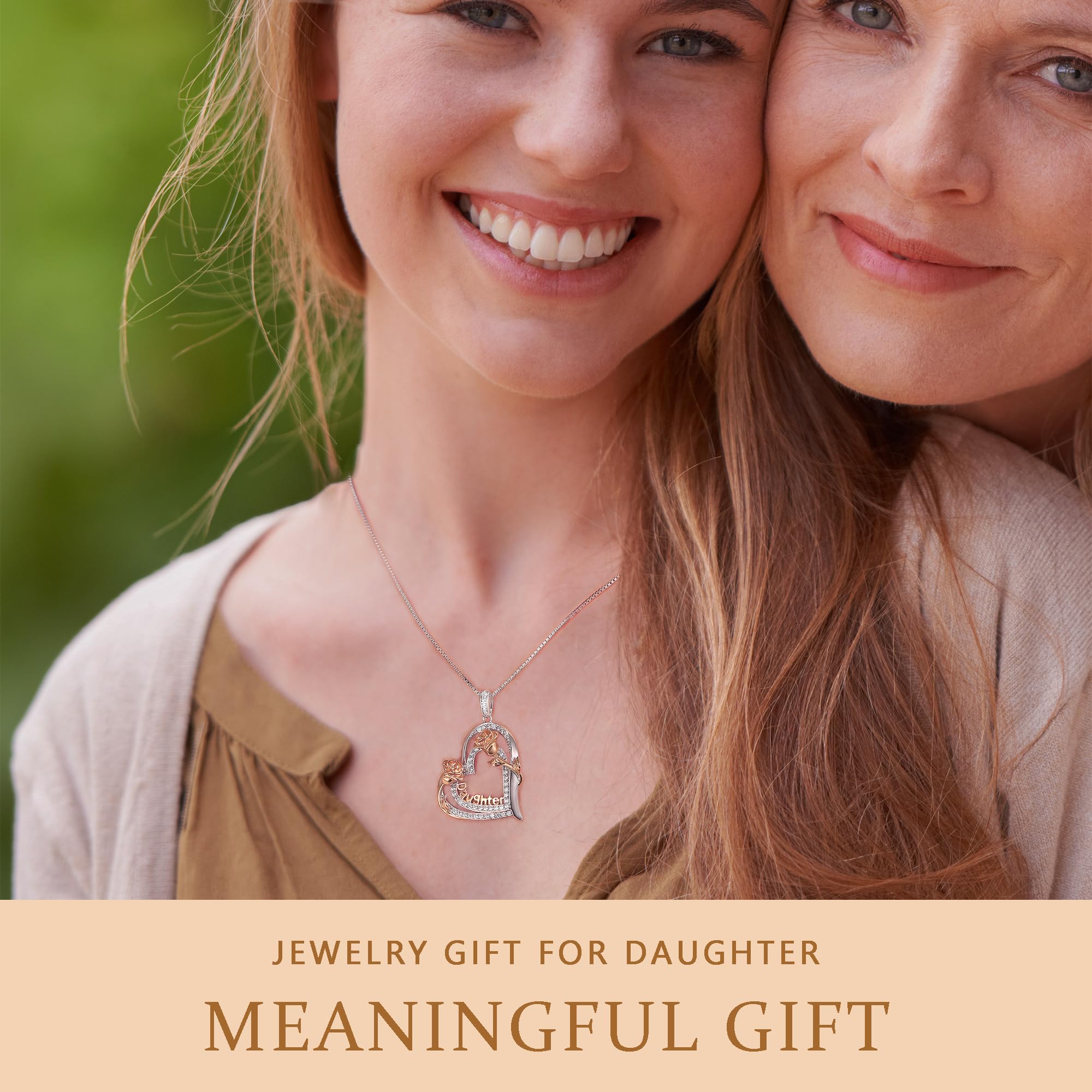 YoSteel S925 Sterling Silver Heart Necklace for Women - Elegant Rose Gold Heart Pendant Jewelry Gift for Mom, Wife, Sister, Daughter, Grandma | Perfect Birthday, Anniversary, Valentine's Day, Mother's Day Gift | Everyday Wear & Special Occasions
