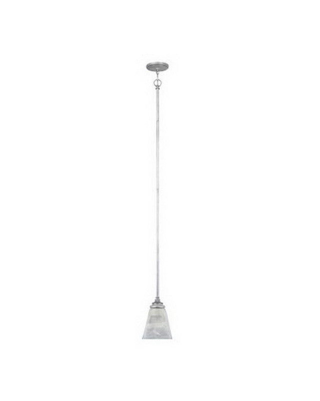 Designer Fountain Lighting 81930 MTP Matte Pewter Mini Pendant Light - Modern Hanging Fixture for Kitchen Island, Dining Room & Bedroom Decor