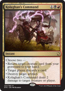 Magic: The Gathering - Kolaghan's Command - Mystery Booster - Dragons of Tarkir MTG Card | Collectible Trading Card Game for Players & Enthusiasts | Perfect for Deck Building & Competitive Play