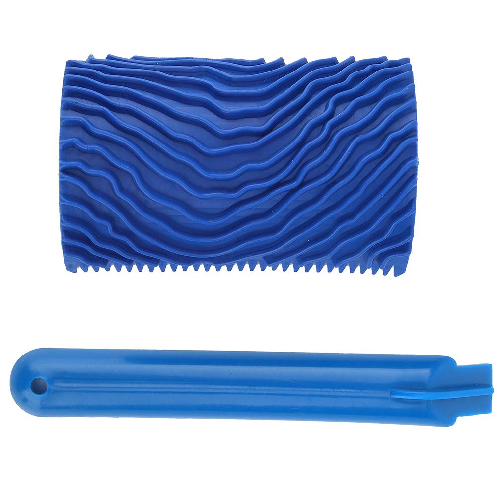 OUKENS Wood Grain Paint Brush & Roller Set - Rubber Wood Grain Effect for Wall Painting - Perfect for DIY Home Decor, Furniture Refinishing, and Artistic Projects