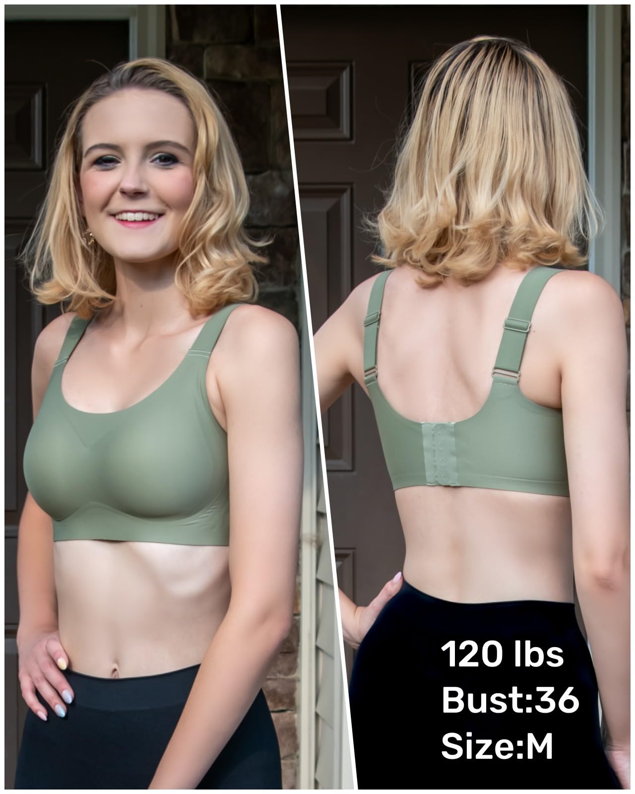WOWENY Women's Minimizer Bras - Full Coverage Wireless Sports Bra with Light Padding for Comfort & Support - Perfect for Yoga, Gym & Everyday Wear