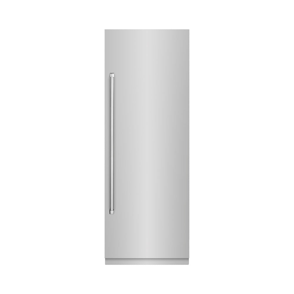ZLINE 30 Inch 16.7 Cubic Feet Stainless Steel Column Refrigerator with Graphite Gray Interior - RCRV 304 30 | Perfect for Modern Kitchens, Open Floor Plans & Luxury Homes