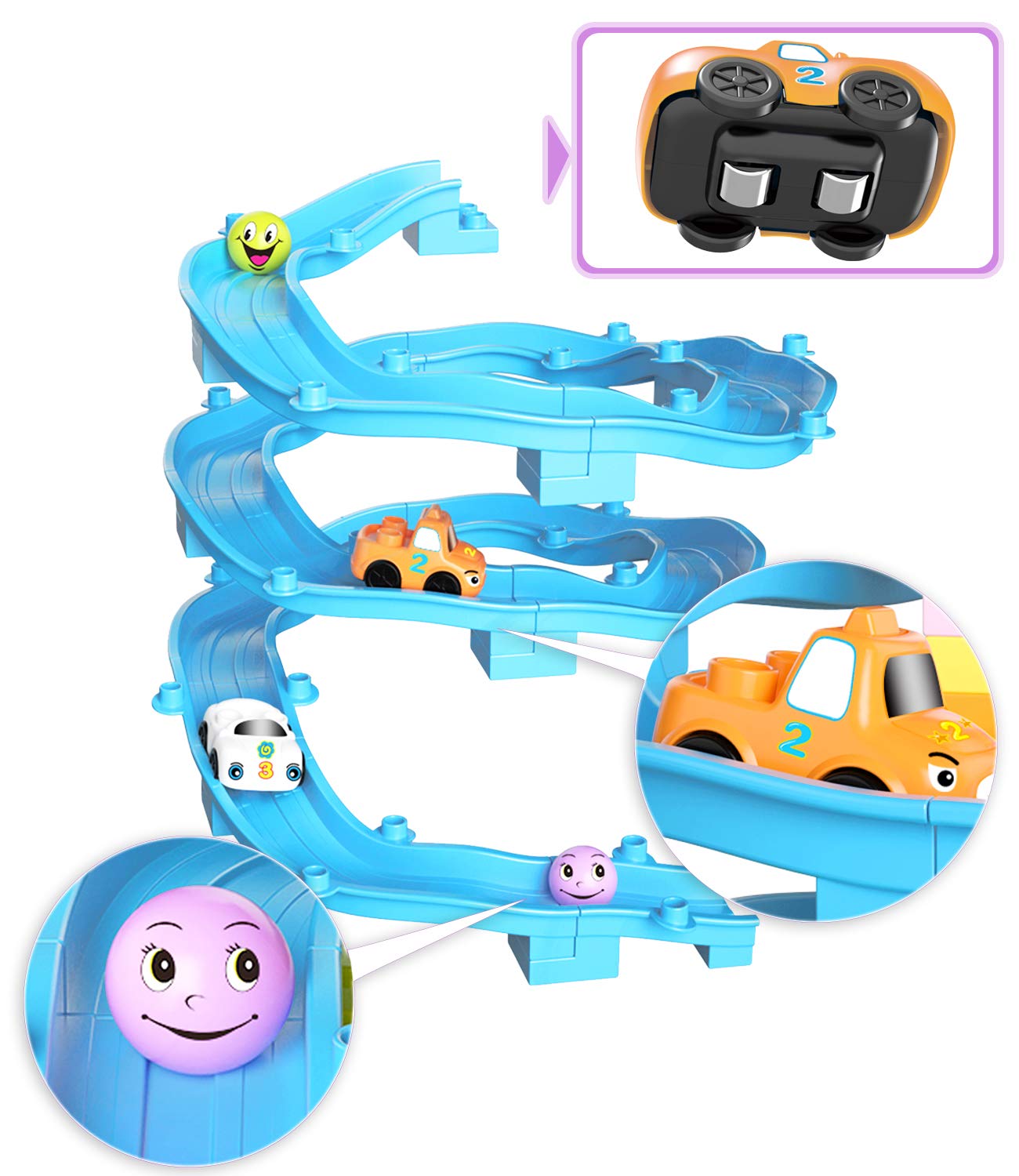 86Pcs Marble Run Castle Building Blocks - STEM Educational Toys for Kids Age 3+, Marble Track Race Set with Large Bricks | Perfect Birthday Gift for Toddler Boys & Girls | Fun Indoor Play & Early Learning Activity