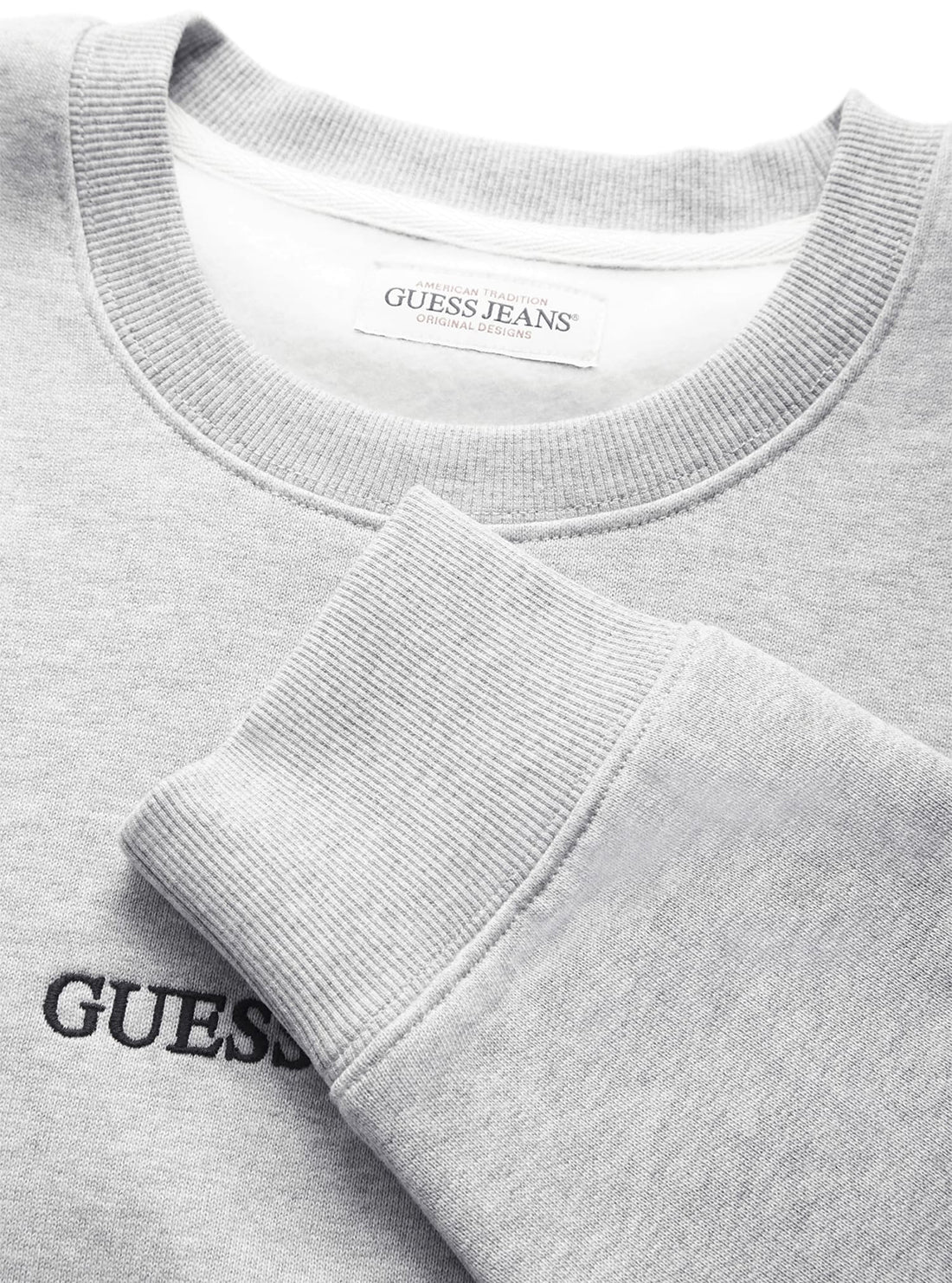Guess Women's Grey Logo Sweater - Casual Pullover for Everyday Wear & Layering | Perfect for Work, Outings & Cozy Evenings