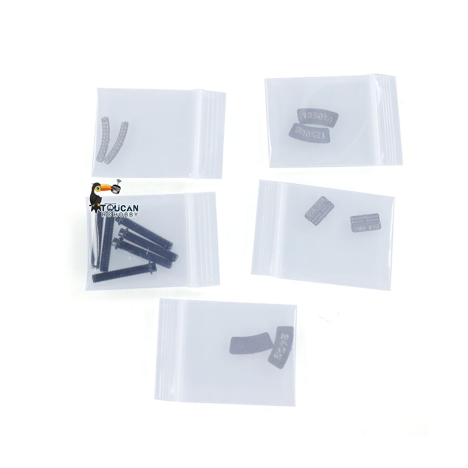 LESU 1/14 Scale Metal Counterweight Block Kit - Brass & Aluminum Alloy Accessories for AOUE 1050 Hydraulic RC Tractor | DIY Agricultural Model Car Upgrade | Perfect for RC Farming Vehicle Customization and Weight Balancing