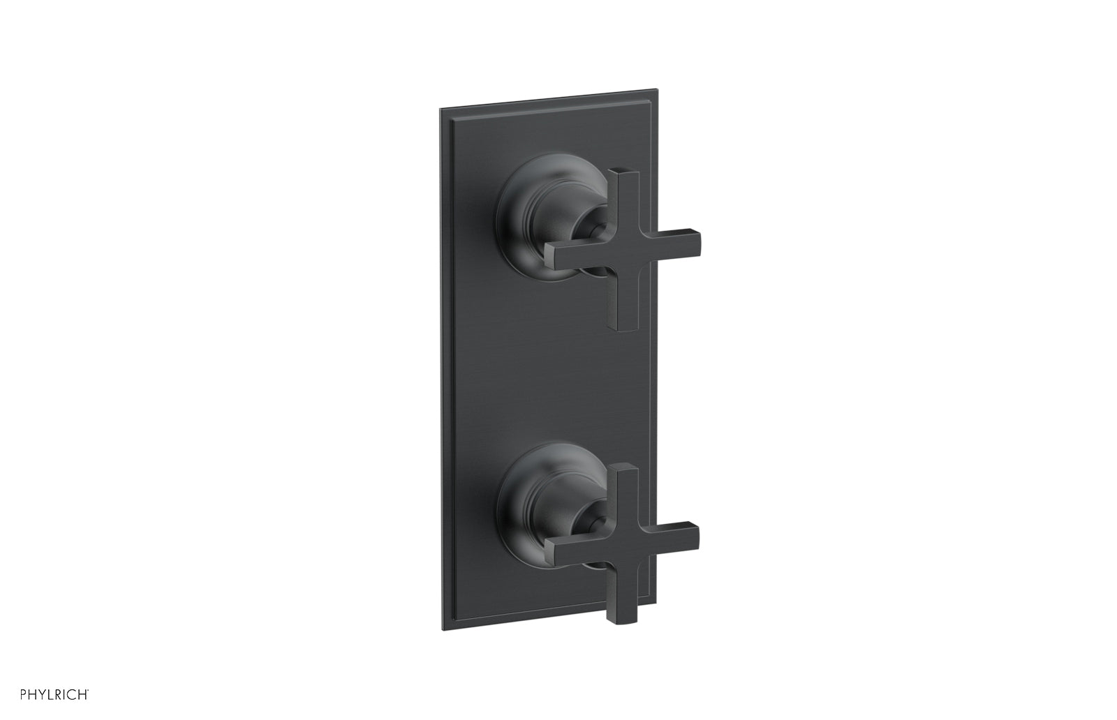 HEX MODERN Cross Handle Trim Set for Thermostatic Shower Valve with Volume Control & Diverter - 4