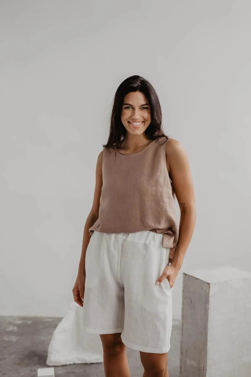 Colette Women's Classic Linen Blouse - Breathable Summer Tops in Multiple Colors | Casual Wear, Office Outfits & Vacation Essentials