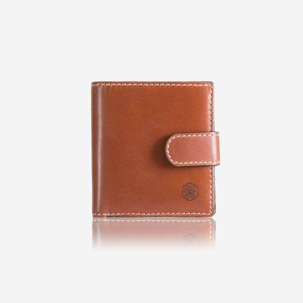 Jekyll & Hide Texas Tri-Fold Leather Wallet with Coin Pocket & ID Tab - Premium Clay Brown for Men | Everyday Carry, Travel & Business Use