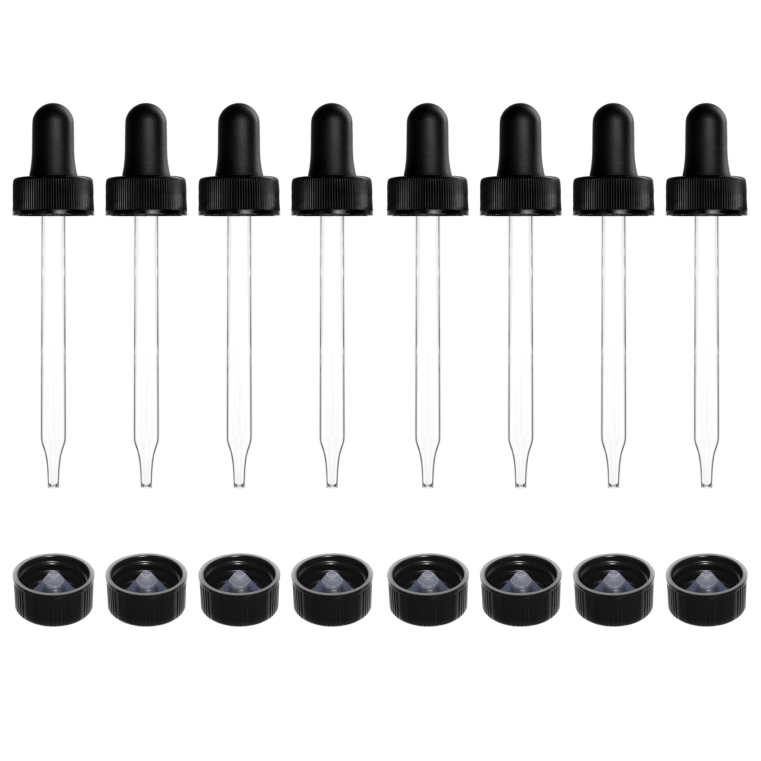 Lugol's Iodine 2% Solution - 16 Oz (8 Amber Glass Bottles) with Free Droppers - Made in USA - Perfect for Water Purification, Emergency Kits & Thyroid Support