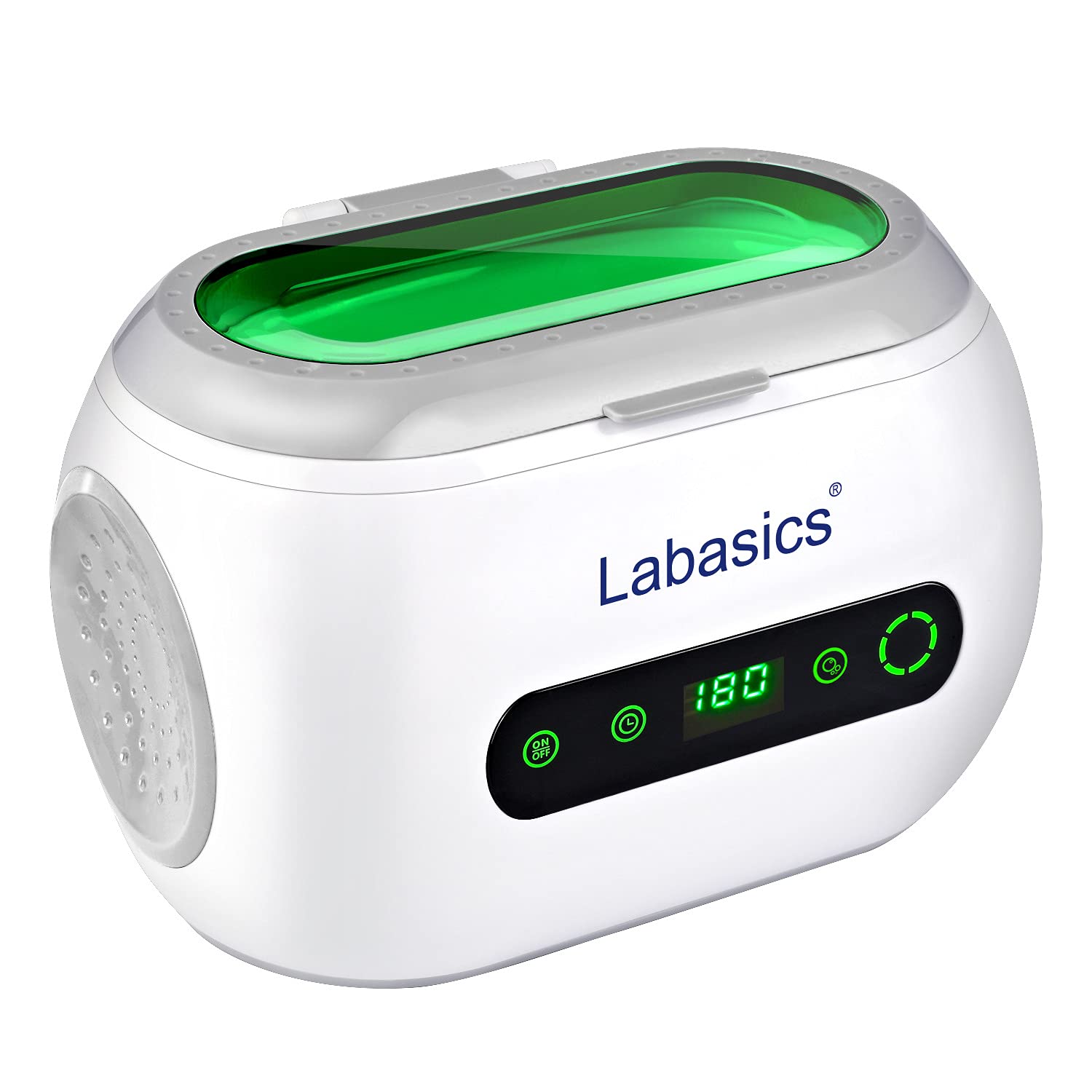 Labasics Professional Ultrasonic Cleaner Machine - 600ml Compact Digital Ultrasonic Cleaning Device for Jewelry, Glasses, Dentures & Lab Instruments - Perfect for Home, Clinic & Laboratory Use