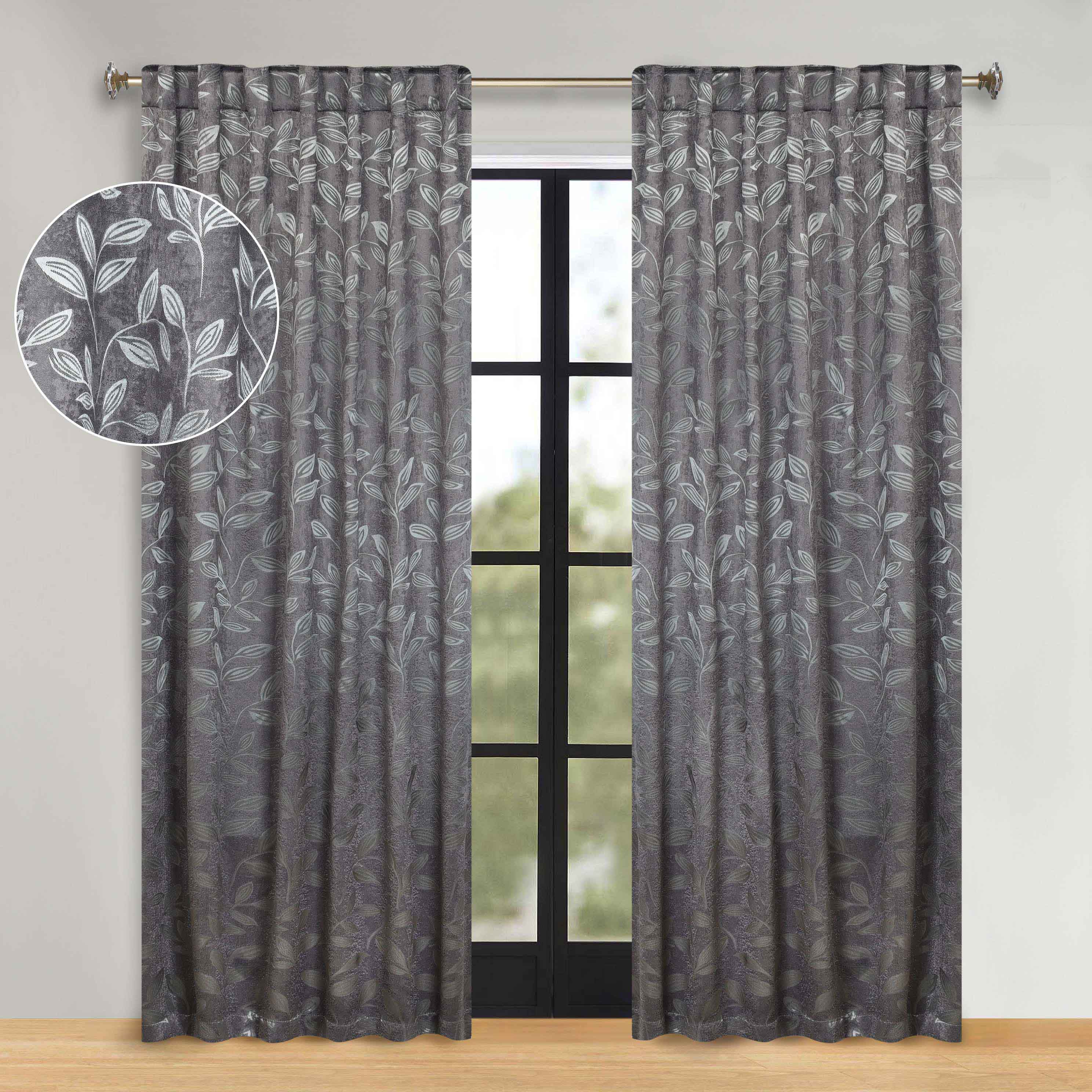 Premium Blackout Curtains for Bedroom - Super Soft Thermal Insulated Room Darkening Drapes with Back Tab Design (Set of 2 Panels) - Perfect for Nursery, Home Theater & Shift Workers