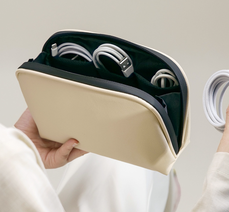 Comfort Travel CT2402 Digital Accessory Organizer Bag - Beige | Perfect for Electronics, Cables & Travel Essentials | Ideal for Business Trips & Vacations