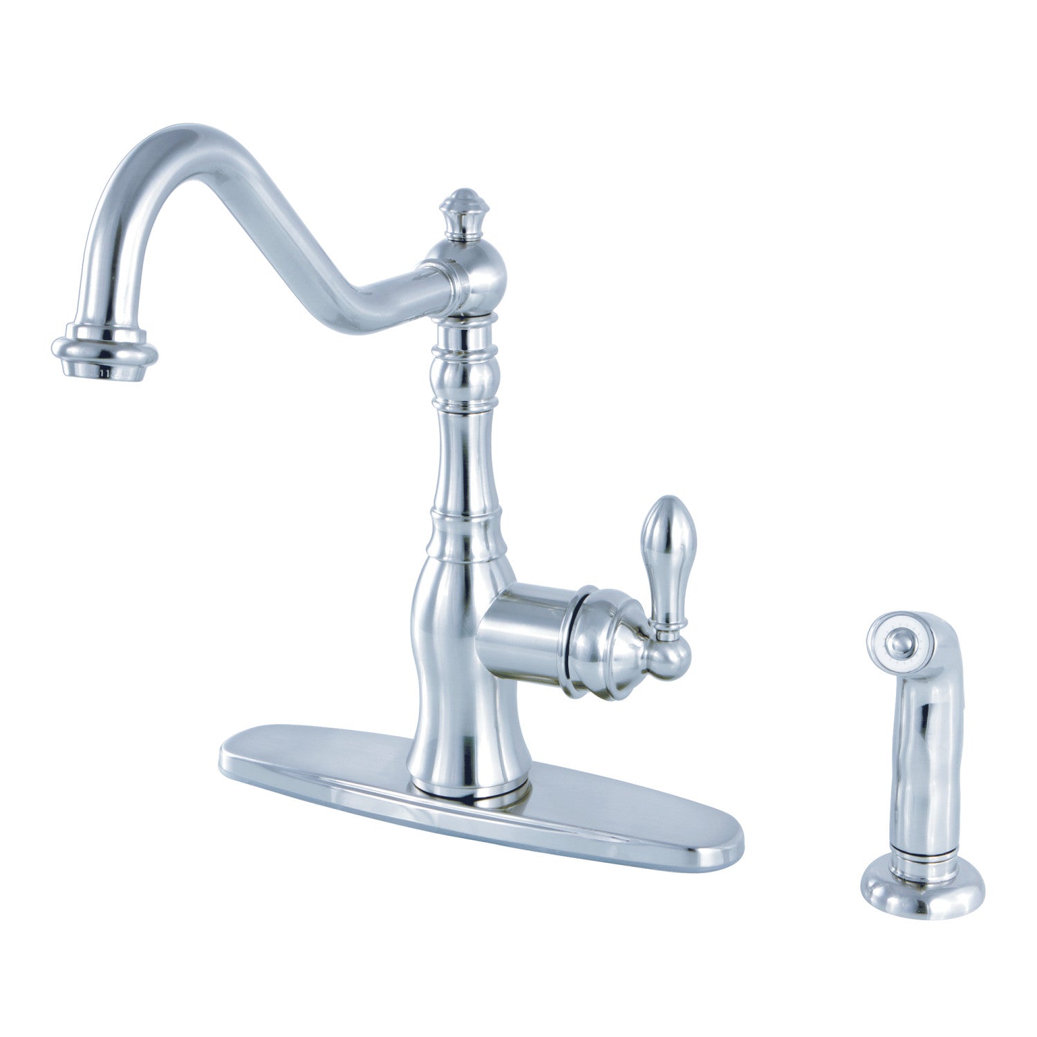 American Classic GSY7701ACLSP Single Handle Deck Mount Kitchen Faucet with Pull Down Sprayer - 2 or 4 Hole Installation - Polished Chrome Finish - Perfect for Modern Kitchens & Easy Dishwashing