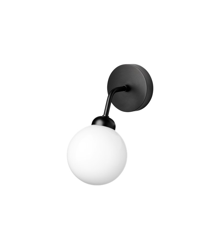 Apiales Modern Wall Lamp - Sleek LED Sconce Lighting for Bedroom, Living Room & Hallway - Energy Efficient Indoor Wall Light Fixture (Black) - Perfect for Ambient, Accent & Reading Lighting