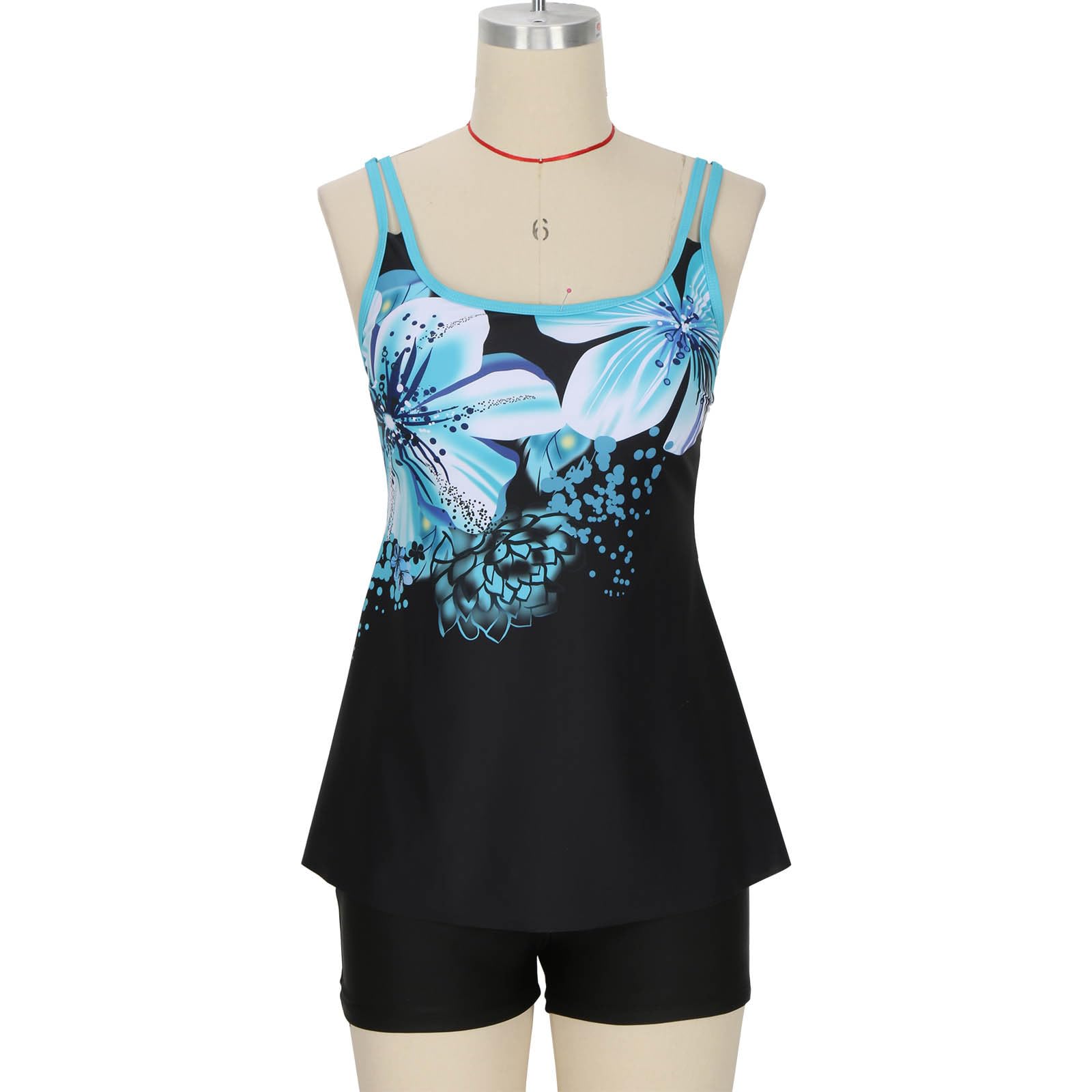 Women's 2 Piece Tankini Swimsuits with Shorts - Floral Plus Size Bathing Suits for Summer 2024 | Beach, Pool & Vacation Swimwear