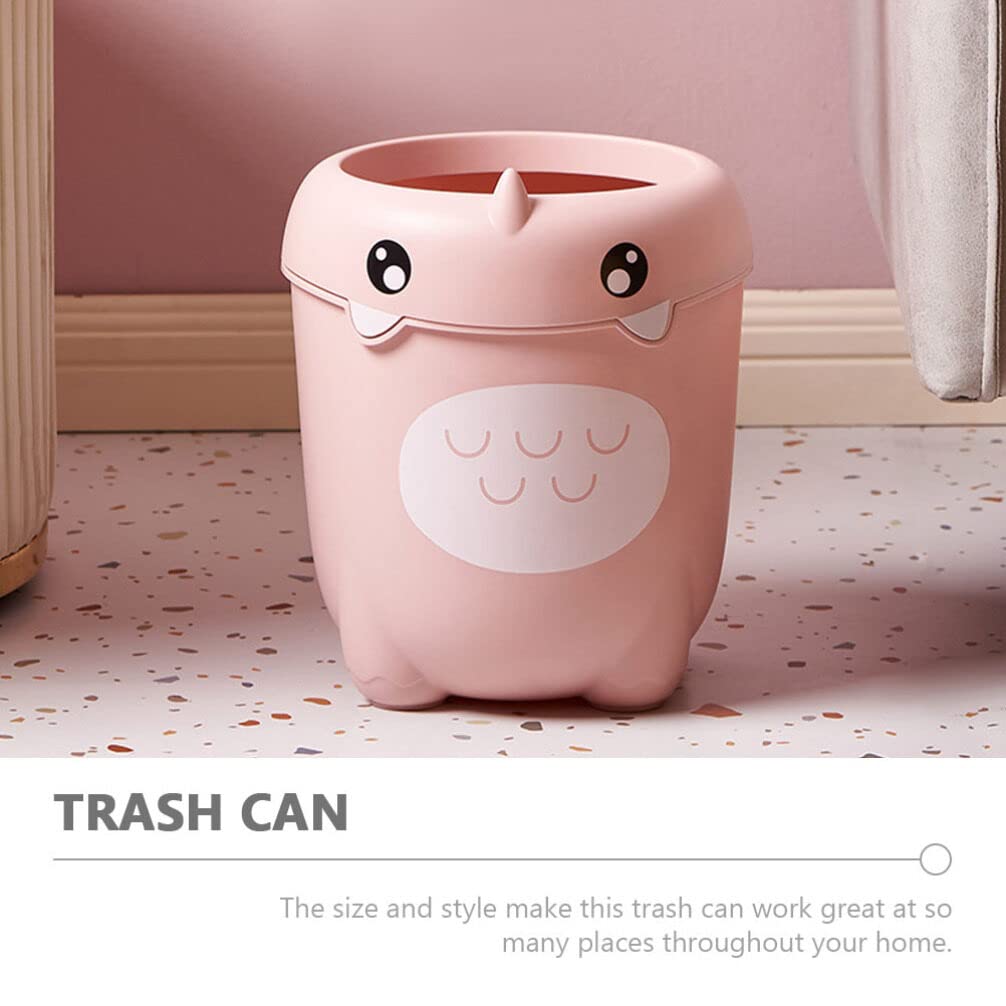 BESPORTBLE Small Trash Can with Lid - Mini Garbage Bin for Makeup Table, Bathroom, Office & Outdoor Use - Decorative Plastic Waste Basket for Home, Kitchen, Pet Waste - Portable Household Trash Container