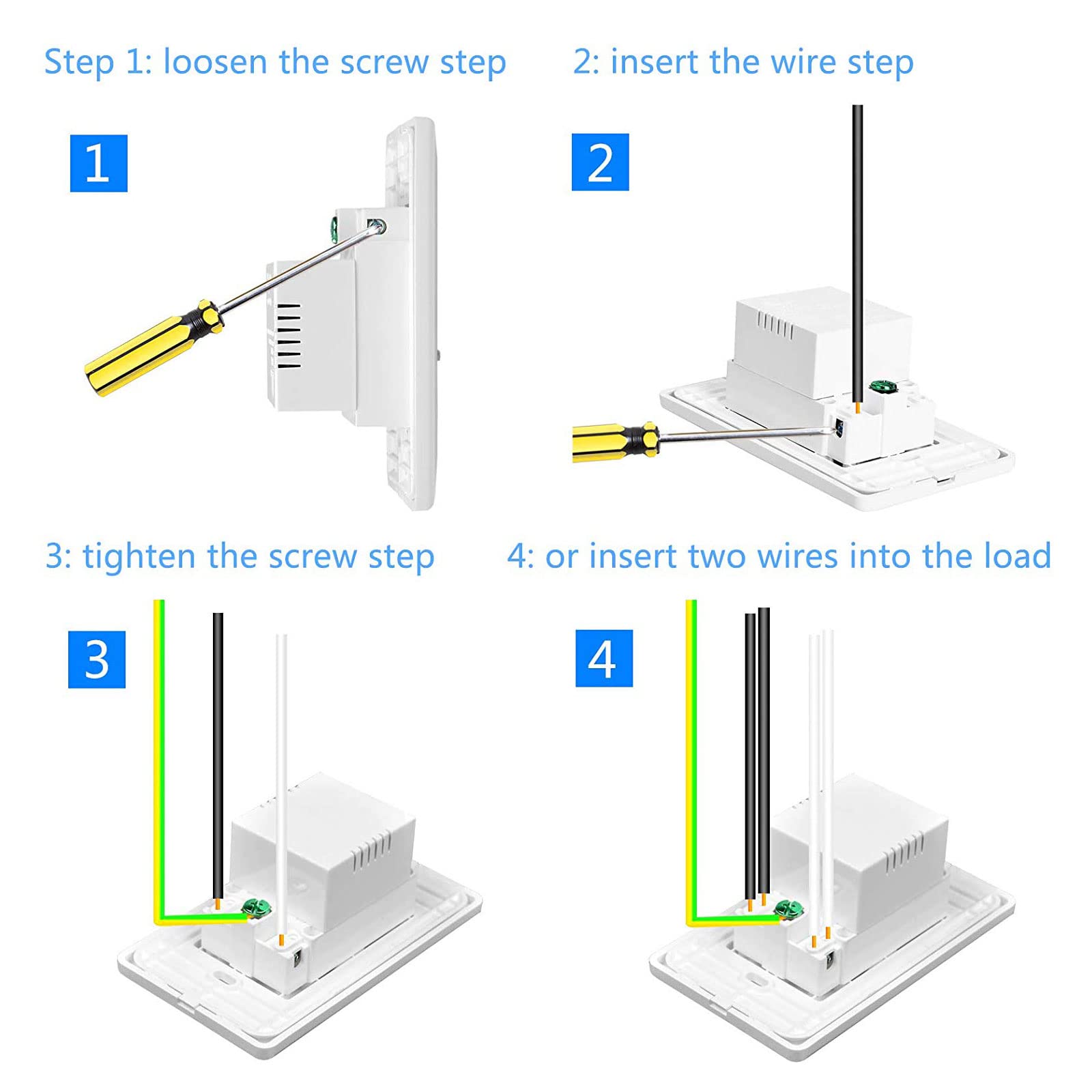Smart USB Wall Charger Outlet with Fast Charging - Dual 2.4A USB Ports & 15A Duplex Receptacle - ETL Certified White Electrical Outlet (8 Pack) - Perfect for Home, Office, Dorm Room and Kitchen Charging Stations