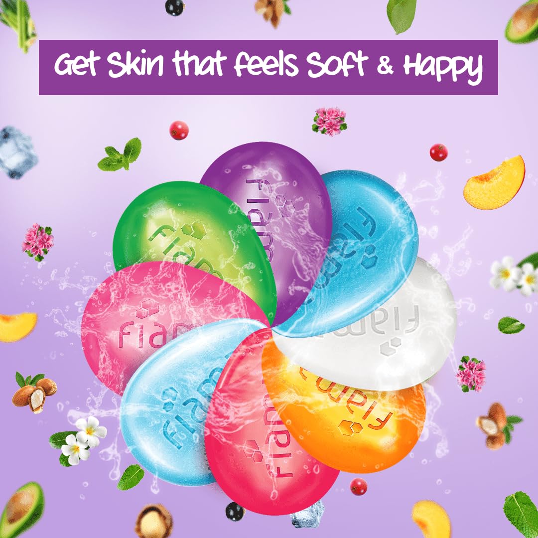 Fiama Gel Bathing Bar Mega Celebration Pack - 8 Unique Moisturizing Gel Soap Bars with Skin Conditioners for Soft & Hydrated Skin, 125g Each (Pack of 8) | Perfect for Daily Shower, Spa Day, Gifts & Travel