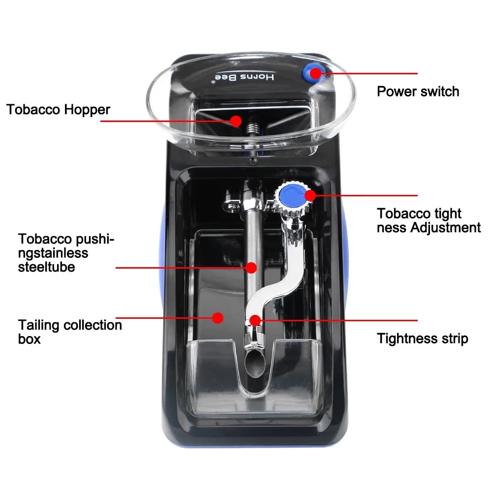 Automatic Cigarette Rolling Machine with US Plug - DIY Tobacco Roller Injector Maker for Smooth Handmade Cigarettes | Perfect for Home Use, Travel & Smoking Enthusiasts