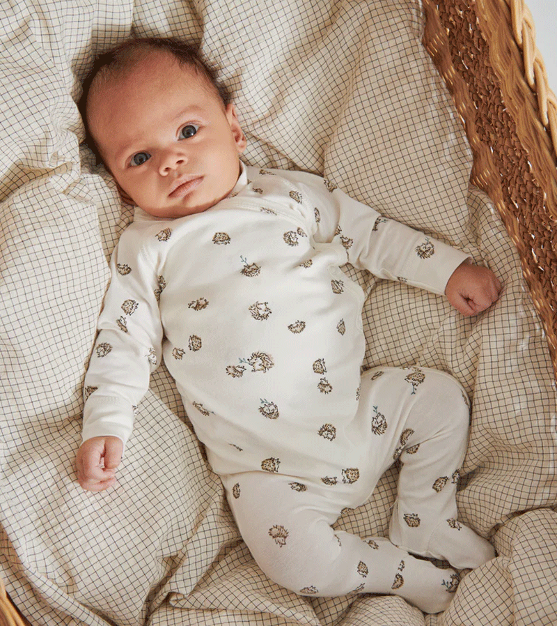 MarMar Copenhagen Forest Friends Rubello Modal Romper - Soft & Breathable Baby Jumpsuit for Playtime & Nursery Outfits