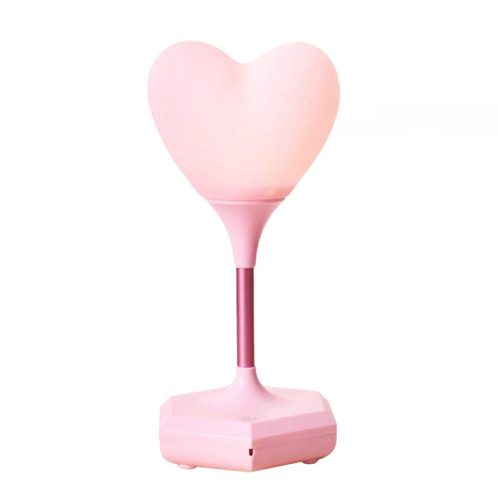 Angel3292 Cute Pink Heart-Shaped LED Night Light for Kids - Portable USB Rechargeable Nursery Toddler Bedside Lamp with Remote & Touch Control | Perfect for Bedrooms, Nurseries, Travel & Gift Giving