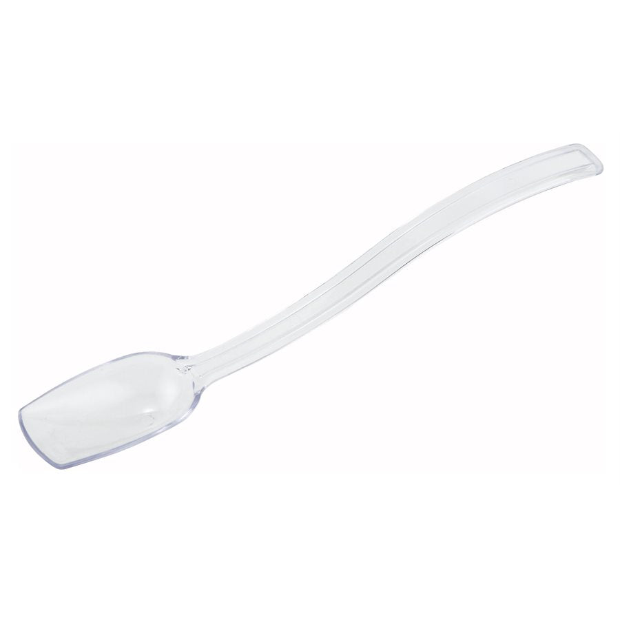 Winco 10 Clear Buffet Spoons - 10-Pack Heavy Duty Plastic Serving Utensils for Parties, Catering & Buffet Use