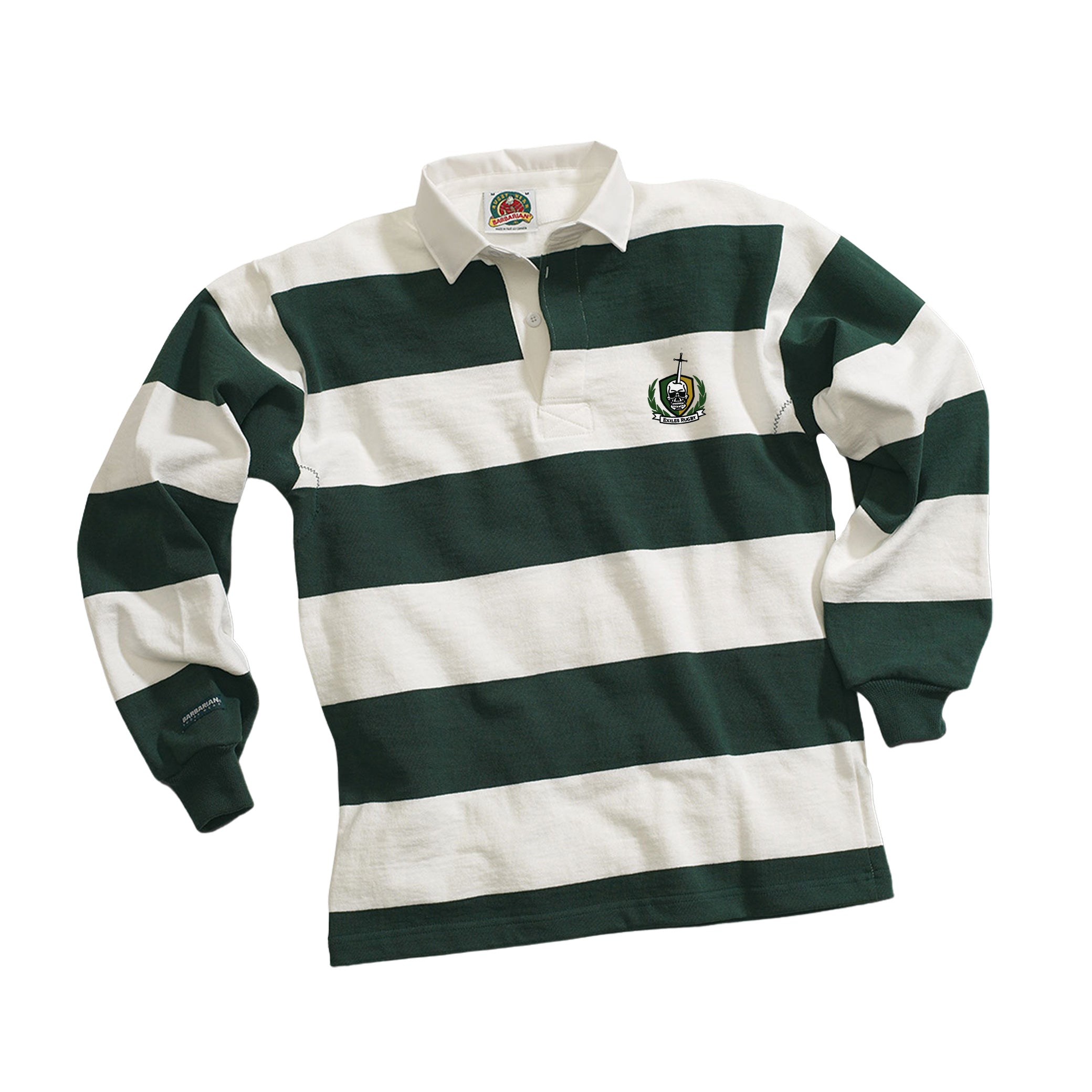 Exiles RFC Traditional 4 Inch Stripe Rugby Jersey - Breathable Sports Shirt for Rugby Training & Match Play - Perfect for Club Games, Fan Support & Casual Wear