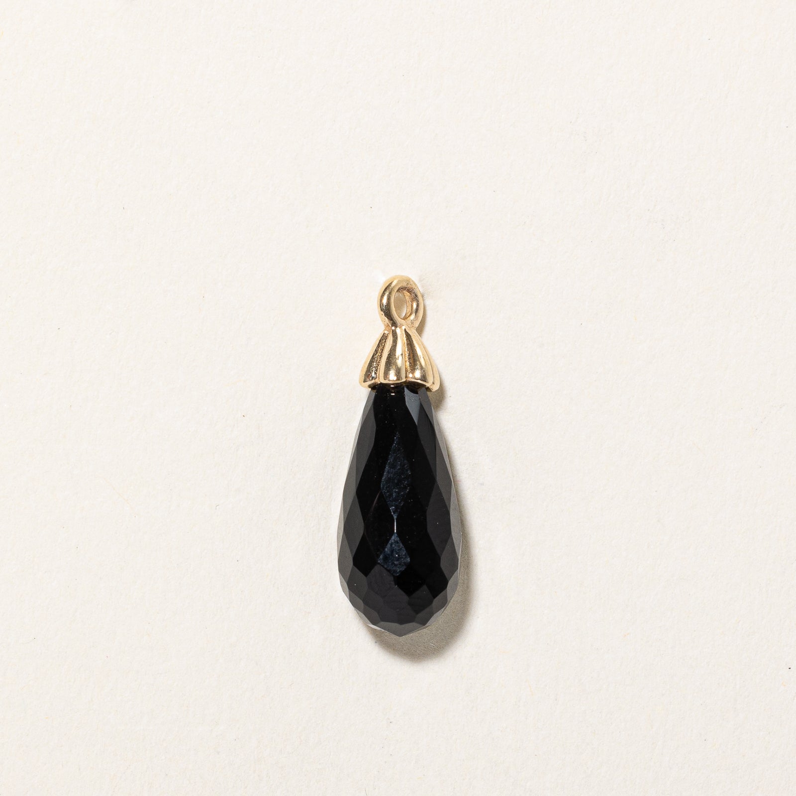 6.00ct Faceted Onyx Drop Pendant Necklace - Elegant Black Gemstone Jewelry for Women | Perfect for Evening Wear, Parties & Special Occasions