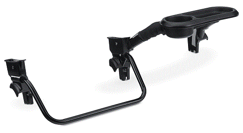 Britax B-Lively Double Stroller Car Seat Adapter with Snack Tray - Universal Fit for Infant Car Seats - Perfect for Twins, Siblings & Daycare Use