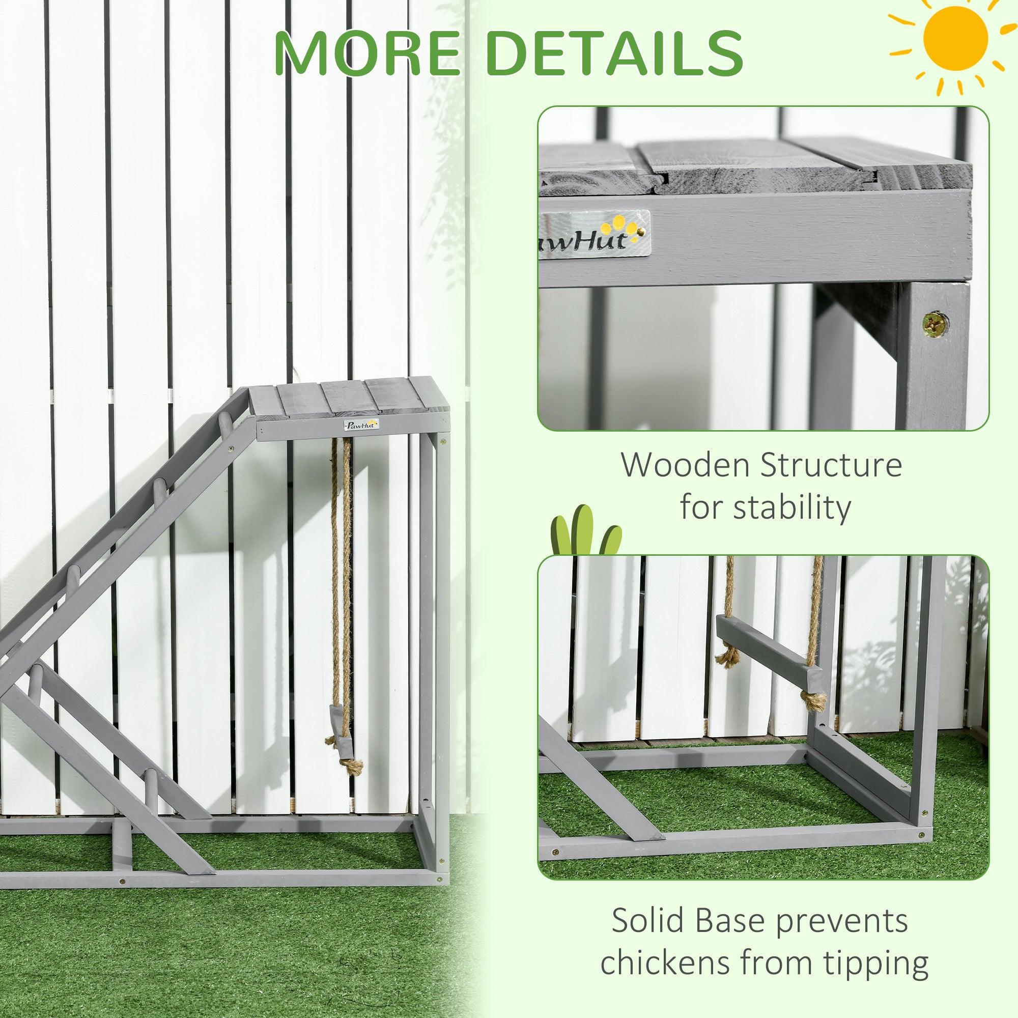Healthy Chicken Swing Set with Perches & Ladder - Durable Gray Chicken Coop Toy for Happy Hens | Perfect for Backyard Coops, Farm Play & Poultry Enrichment Activities