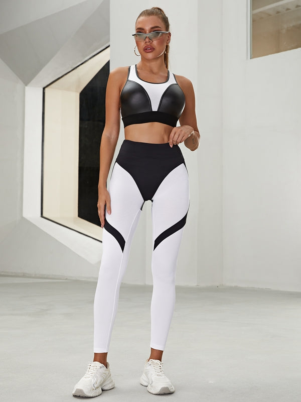 ZASUWA Women's Sexy Push Up High Waisted Contrast Color Fly Eye Booty Leggings - Gym, Yoga & Night Out Fashion