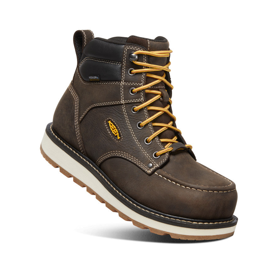 Men's Cincinnati 6 Waterproof Work Boots with Carbon Toe - Dark Chocolate/Sandshell - Durable Safety Boots for Construction, Hiking & Outdoor Work