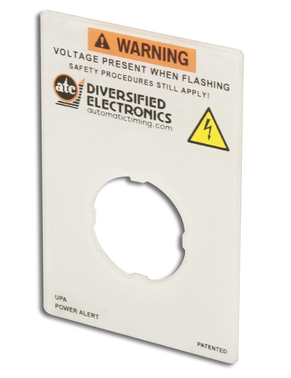 ATC Diversified Electronics UPA-WP130 Power Alert ANSI Warning Plate for UPA-130 - Safety Sign for Electrical Equipment & Industrial Facilities