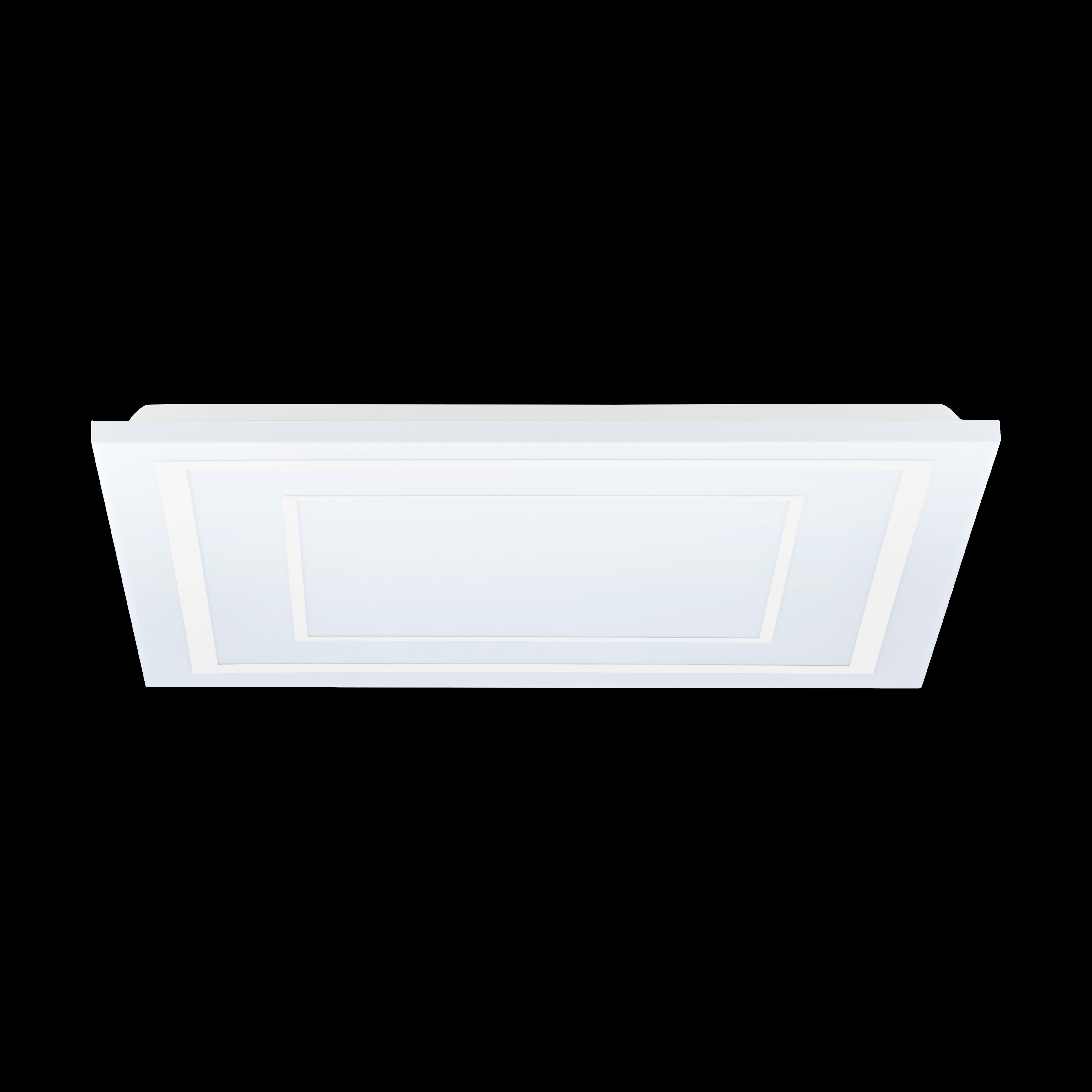 Eglo Albarca 44cm White Square LED Ceiling Flush Mount Light - Modern Lighting for Living Room, Bedroom & Kitchen