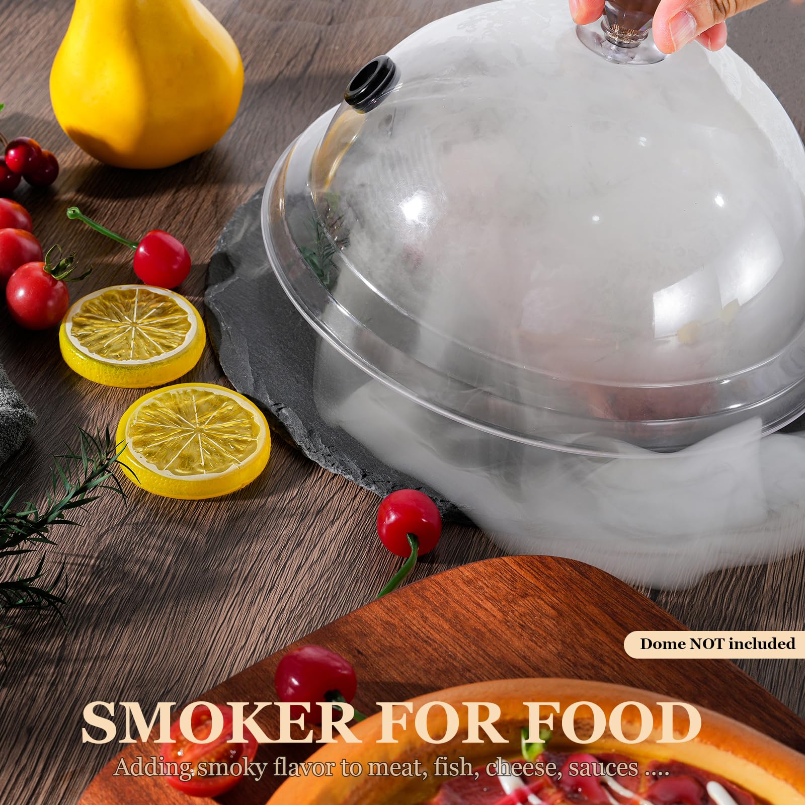 Electric Cocktail Smoker Kit - Rechargeable Whiskey & Bourbon Smoker with Smoking Gun, 8 Wood Chips Included - No Butane Needed - Perfect for Home Bars, Cocktail Parties & Gourmet Food Smoking (Black)