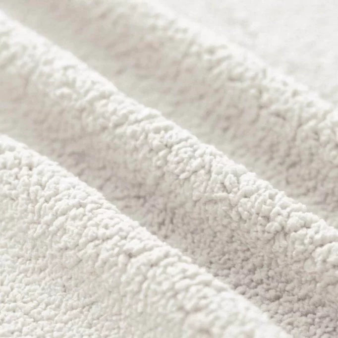 Soft Curly Teddy Sherpa Fleece Blanket - Warm & Cozy Ecru Throw for Winter - Perfect for Bed, Couch, and Home Decor
