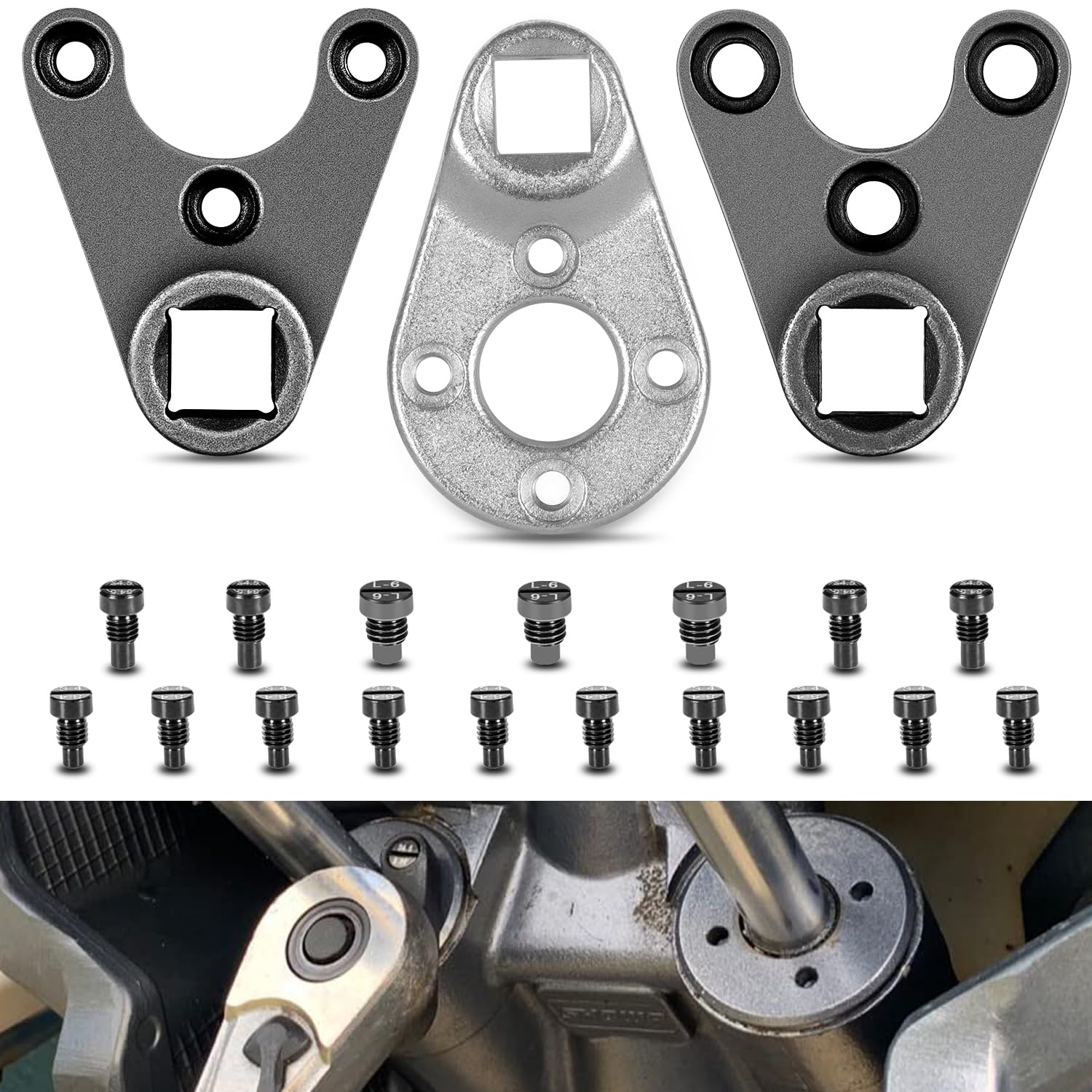 Trim Tilt Pin Wrench Set (MT0004, MT0006, MT0009) - Remove Hydraulic Cylinder Caps for Yamaha, Suzuki, Johnson, Evinrude & Honda Outboard Motors - Perfect for Marine Engine Maintenance & Boat Repair