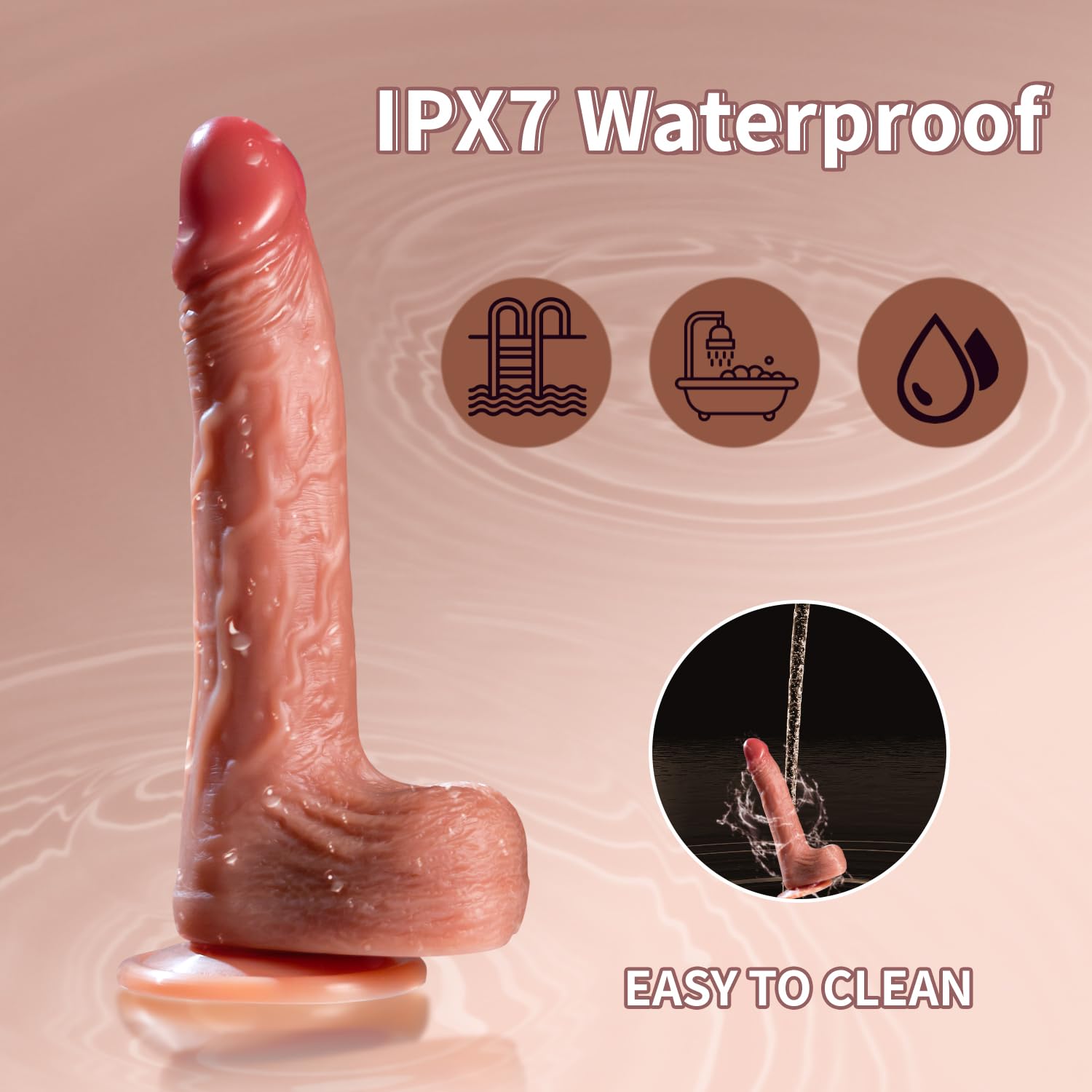 Realistic Thrusting Dildo Vibrator - 6-in-1 Suction Cup Sex Toy for Women with 9 Vibrations & 3 Thrusting Modes, Heating Function & Remote Control - Perfect for Couples Play, Solo Pleasure, and Anal Stimulation